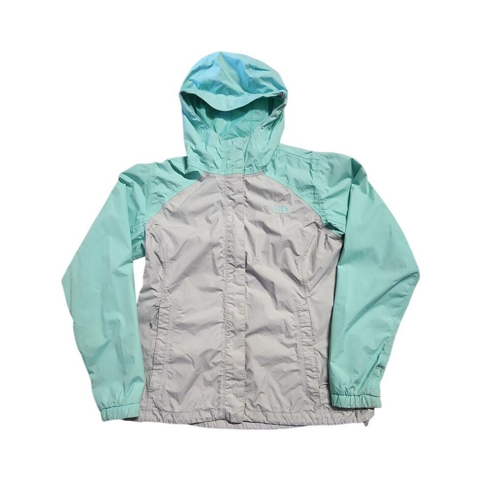 The North Face Stinson Ice Green Windbreaker Hooded Jacket Women Medium